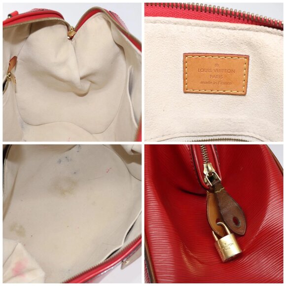 LOUIS VUITTON Epi Dock PM Hand Bag Red LV - Picture 13 of 15